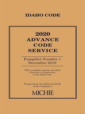 cover image of Idaho Advance Code Service